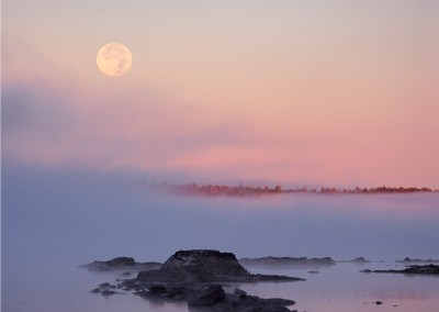 798 Full moon, Roach Pond, Kokadjo, Maine Woods