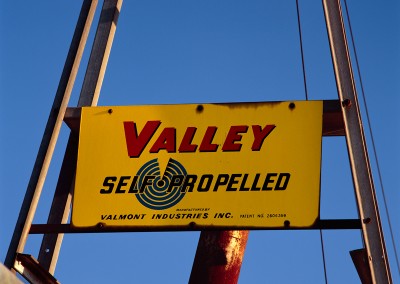 954 Yellow sign on irrigation equipment, LBJ Ranch