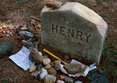 032 Thoreau's tombstone at Author's Ridge, Concord, MA