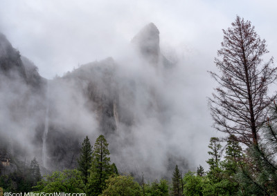 1100233 Bridalveil Fall, clearing storm, Yosemite Valley