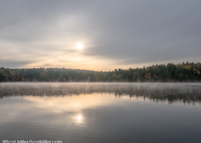 3260590 Misty sunrise at Walden Pond, Concord, MA, Walden Pond State Reservation