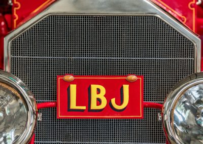 06685 Detail, LBJ's 1915 American LaFrance fire truck, LBJ Ranch, Lyndon B. Johnson National Historical Park, Stonewall, TX