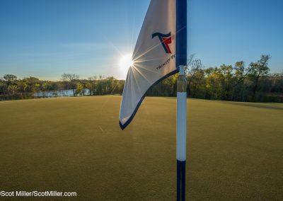 04333 Sunrise on the 4th green, Trinity Forest Golf Club, Dallas, TX