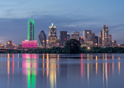 1110335 Reflections of Dallas, Texas, dusk, May 31, 2015