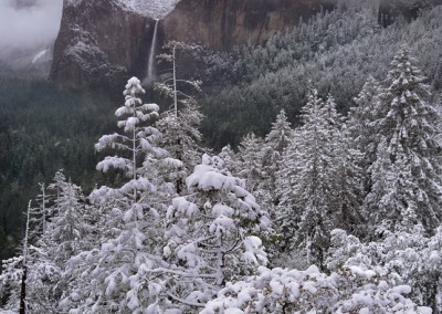 1160 Fresh snow, Bridalveil Fall, Yosemite Valley