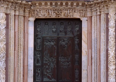 1360 Elaborate entry, Pienza. Italy