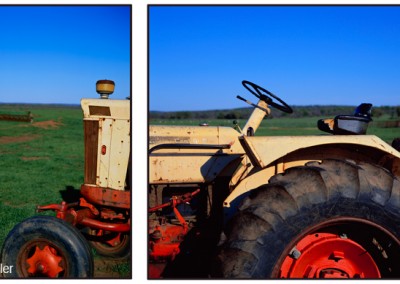 360-365 Tractor diptych, Texas Hill Country