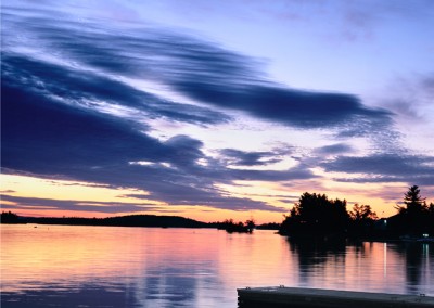 863 Colorful sunset, Moosehead Lake, Maine Woods