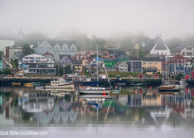 05159 Harbor, foggy morning, Lunenburg, Nova Scotia, Canada