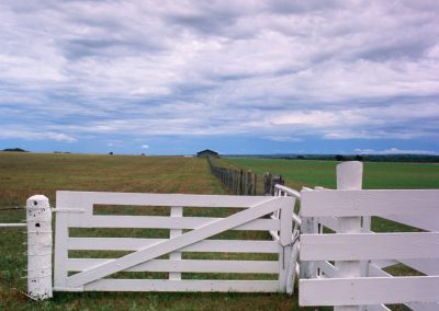 1456 White fencing & gates, big sky, LBJ Ranch, Lyndon B. Johnson Nationmal Historical Park, TX
