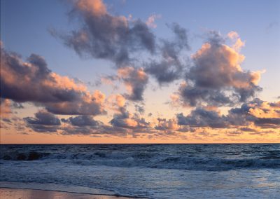 1459 Colorful clouds over Atlantic Ocean at sunrise, Cape Cod National Seashore, MA