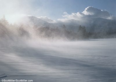 970 Winter blizzard, Katahdin Lake, Baxter State Park, Maine