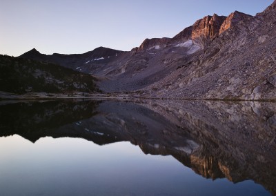 1035 First light, High Sierra lake, Yosemite wilderness
