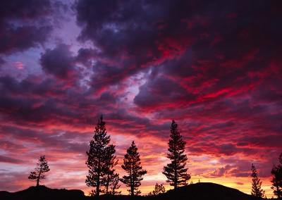 1111 Crimson & gold sunset, Yosemite wilderness