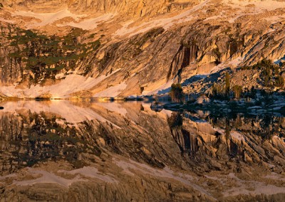 507 High Sierra wilderness lake, sunset, Yosemite